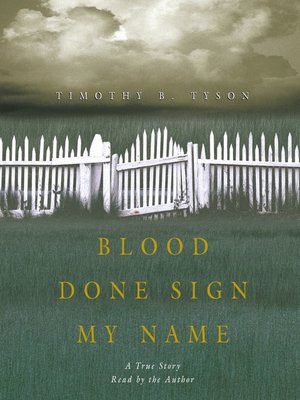 cover image of Blood Done Sign My Name